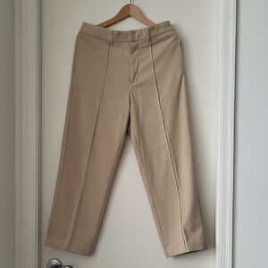 Brixton Tailored Pleat-Front Trousers in Khaki